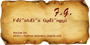 Füstös Gyöngyi névjegykártya